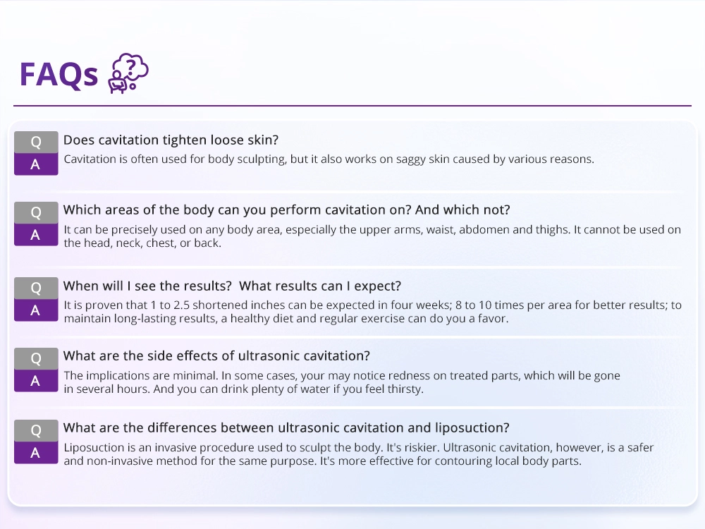 30khz cavitation machine faq